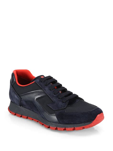 prada running sneakers|prada suede running sneakers.